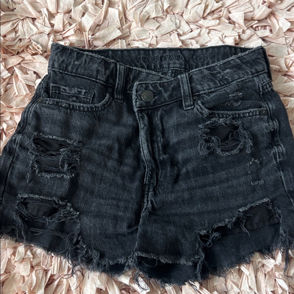 American Eagle Charcoal Denim Shorts